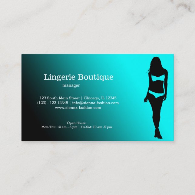 Lingerie Boutique Business Card (Front)