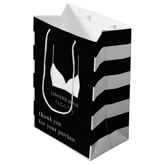 Lingerie Boutique thank you for your purchase Medium Gift Bag (Front Angled)