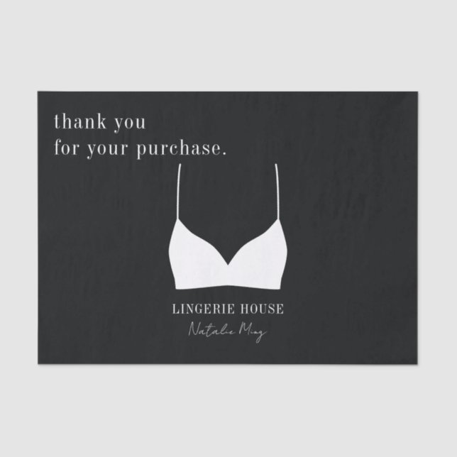 Lingerie Boutique thank you Tissue Paper (Front)