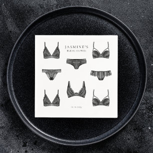 Lingerie Bridal Shower Bachelorette Panty Pattern Napkin