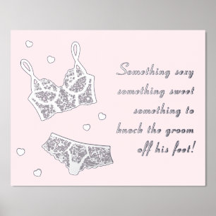 Lingerie Bridal Shower Bachelorette Party Sign