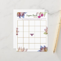 Lingerie Bridal Shower Bingo Game Paper Sheet