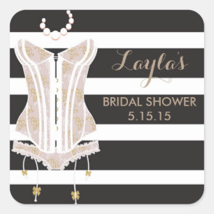 Lingerie Bridal Shower Favour Labels
