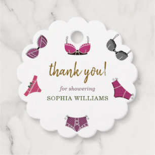 Lingerie Bridal Shower Favour Tags