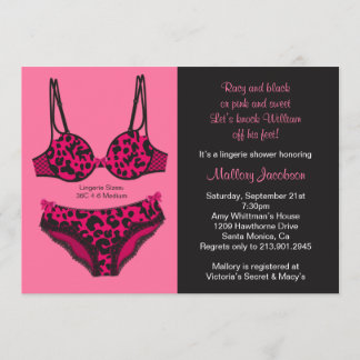 Lingerie Bridal Shower Invitation