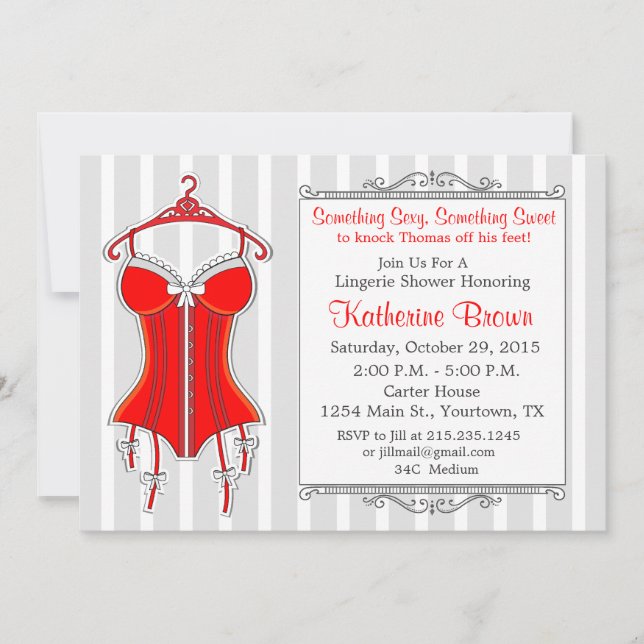 Lingerie Bridal Shower Invitation (Front)