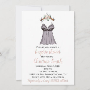 Lingerie Bridal Shower Invitation