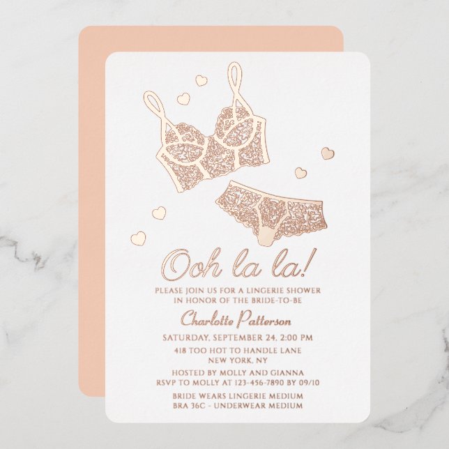 Lingerie Bridal Shower Panty Bachelorette Party (Front/Back)