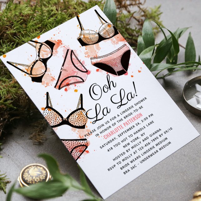 Lingerie Bridal Shower Panty Bachelorette Party In Invitation (Creator Uploaded)