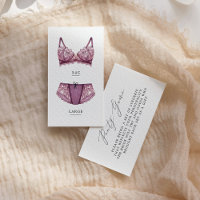 Lingerie Bridal Shower Panty Game Size Insert