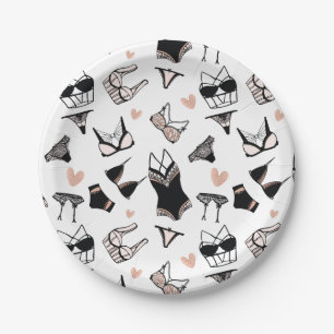 Lingerie Bridal Shower Paper Plates
