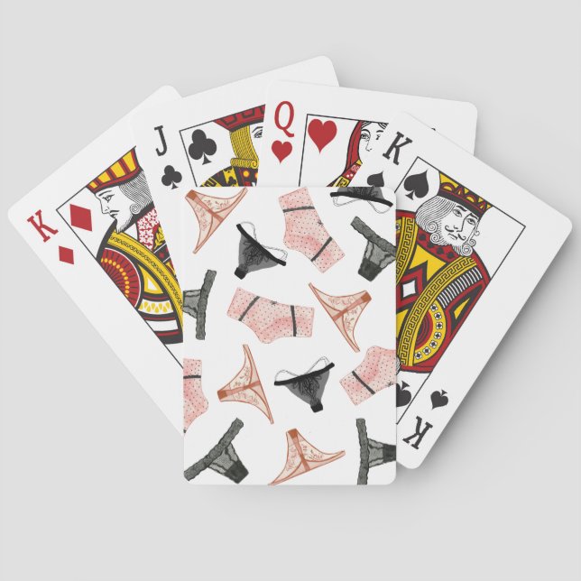 Lingerie Bridal Shower  Playing Cards (Back)