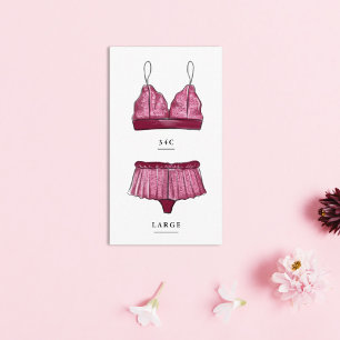 Lingerie Bridal Shower Size Insert