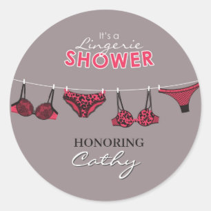 Lingerie Bridal Shower Sticker