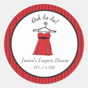 Lingerie Bridal Shower Stickers