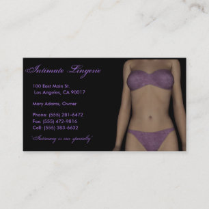 Lingerie Business Card
