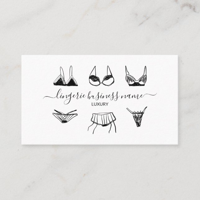 Lingerie fashion business card (Front)