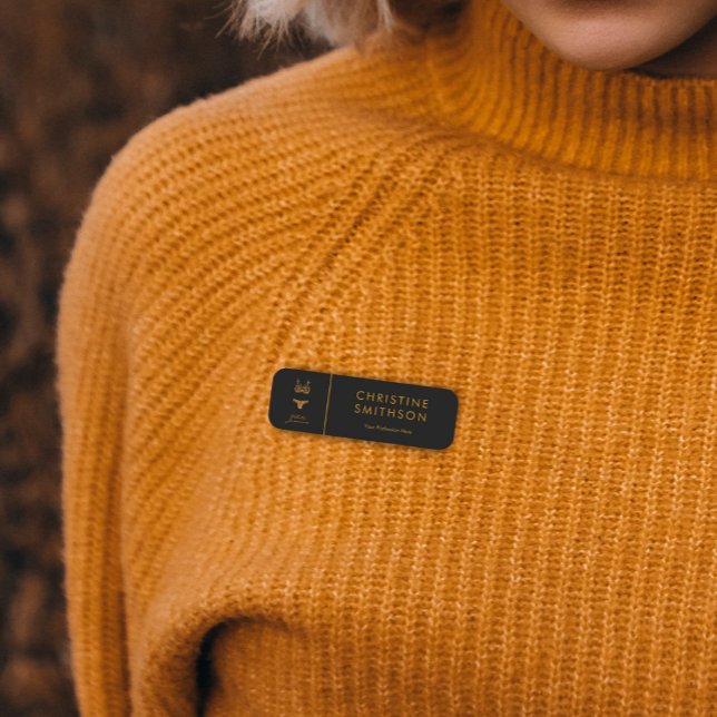 Lingerie Logo, Name And Title Classy Black  Tag (Creator Uploaded)