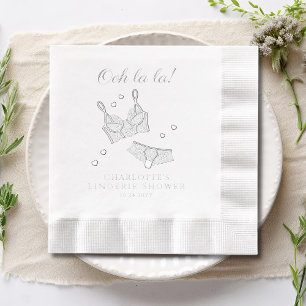 Lingerie Party Bridal Shower Bachelorette Party Foil Napkins