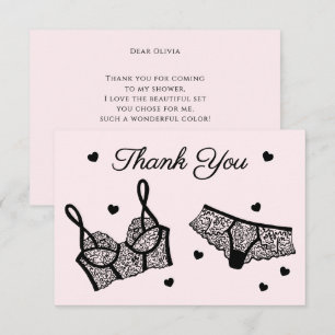 Lingerie Party Bridal Shower Photo Thank You