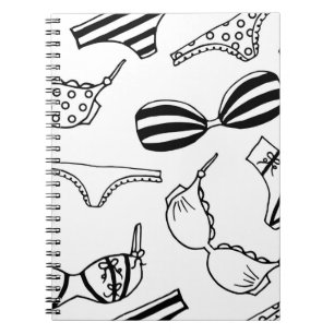 Lingerie Pattern: Underwear Background Design. Notebook