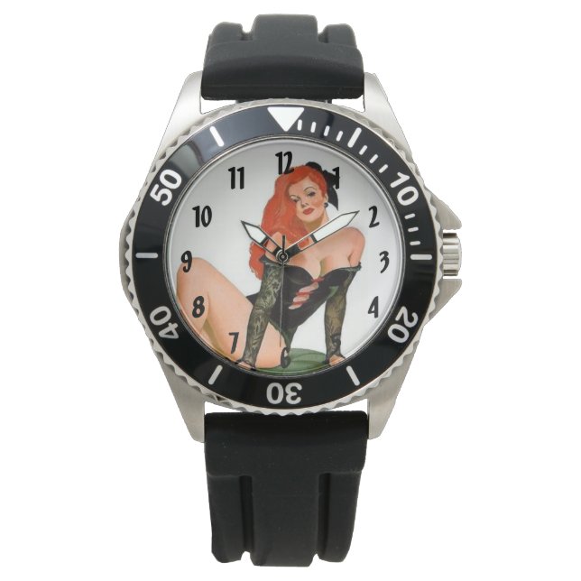 Lingerie Retro Vintage Pinups Watch (Front)