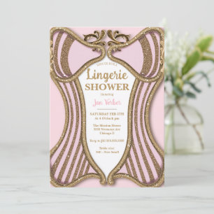 Lingerie shower bachelorette bridal shower invitation