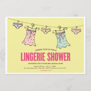 Lingerie Shower Bachelorette Party Wedding Shower Invitation