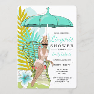 Lingerie Shower Blonde Bride Invitation