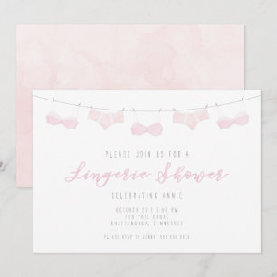 Lingerie Shower Invitation - Watercolor