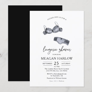 Lingerie Shower Lingerie Party Bridal Shower Invitation