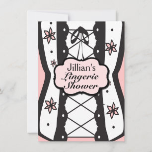 Lingerie Shower Party Vintage Corset Invitation