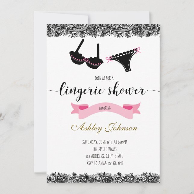 Lingerie word invite (Front)