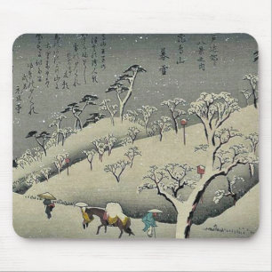 Lingering snow at Asukayama by Ando, Hiroshige Mouse Mat