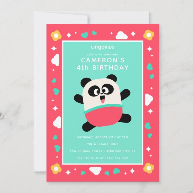 Lingokids Birthday featuring Elliot Invitation (Front)