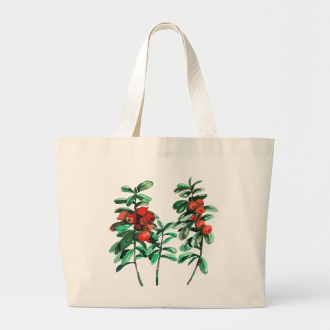 Lingonberry  large tote bag (Front)