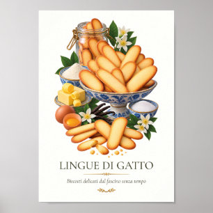 Lingue di Gatto – Vintage Italian Dessert Poster