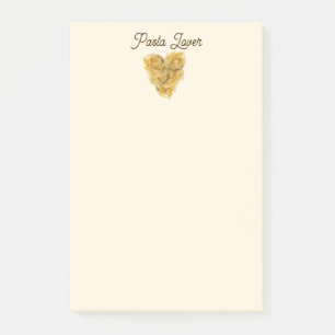 Linguine Heart Pasta Lover Custom Text Post-it Notes