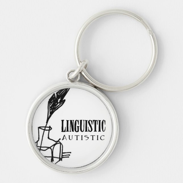 Linguistic Autistic Keychain (Front)