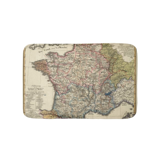 Linguistic map of France Bath Mat (Front)