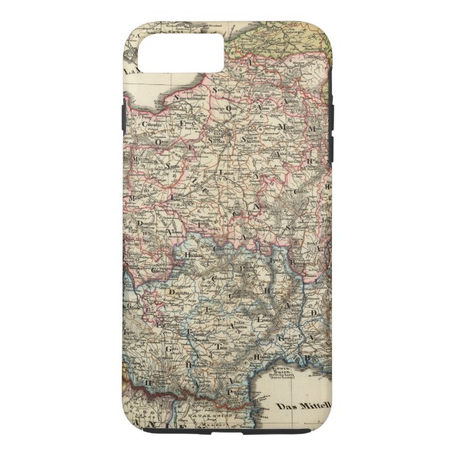 Linguistic map of France Case-Mate iPhone Case (Back)