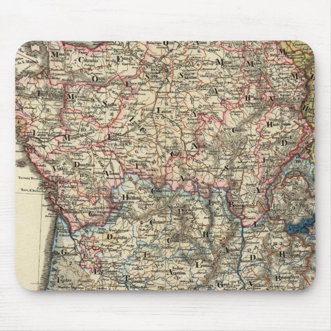 Linguistic map of France Mouse Mat (Front)