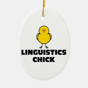 Linguistics Chick Ceramic Tree Decoration