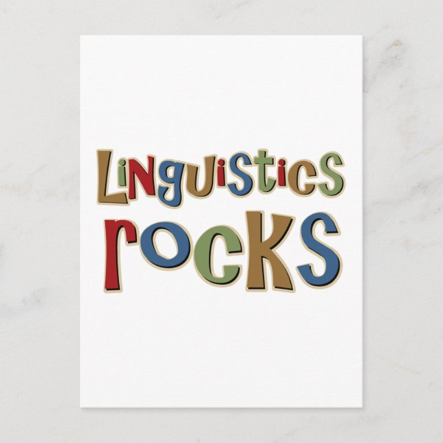 Linguistics Rocks Postcard (Front)