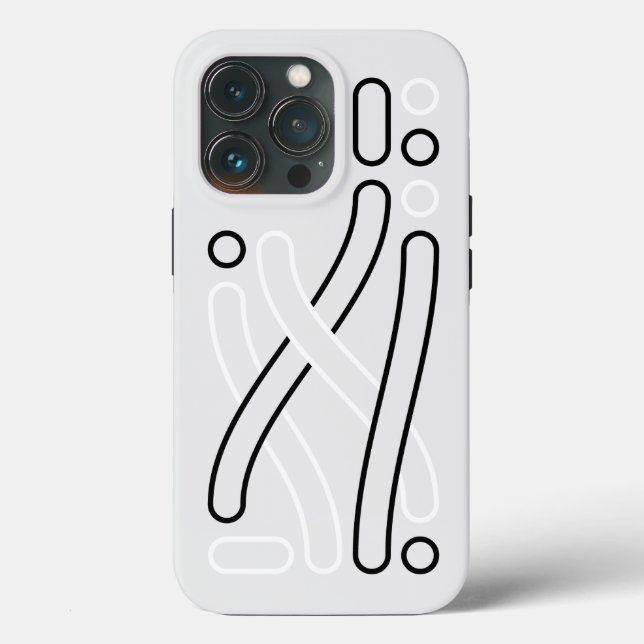 Linienmuster schwarz weiß grau iPhone Hülle Case-Mate iPhone Case (Back)