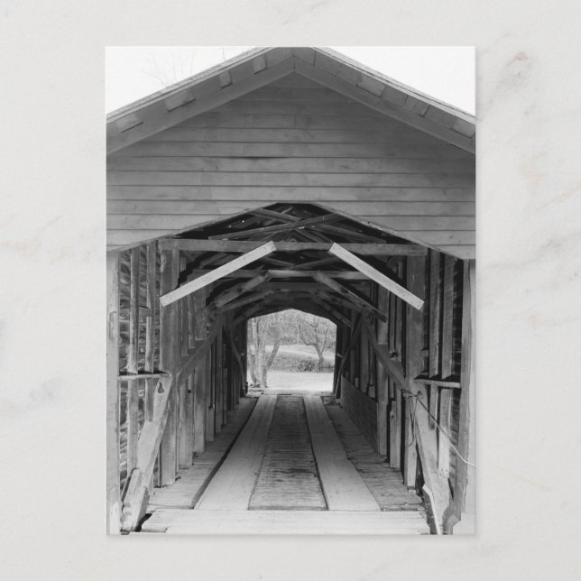 Link Farm Covered Bridge Postcard (Front)