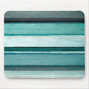 'Link' Teal and Grey Abstract Art Mouse Mat