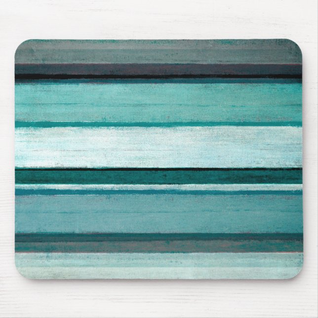 'Link' Teal and Grey Abstract Art Mouse Mat (Front)