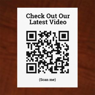 Link to Your Music or Video - QR Code Design Postcard