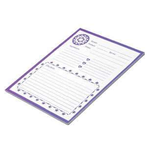 Linked by Love Recipe Notepad - Blue